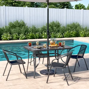 【Breeins】Garden Tempered Glass Wood Grain Coffee Table