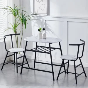 Pieces Dining Room Set, Compact Dining Table amp Chairs Set for Kitchen Living Room, Space Saving Small Kitchen Table and Chair