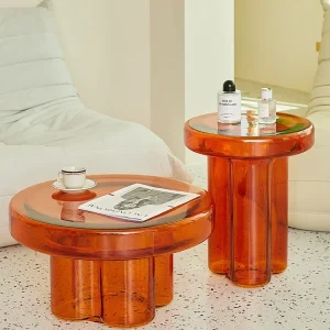 Nordic Round Coffee Tables,Glass Furniture Home,Living Room Sofa Side Tea Table,Combination,Creative Corner Desk Customized
