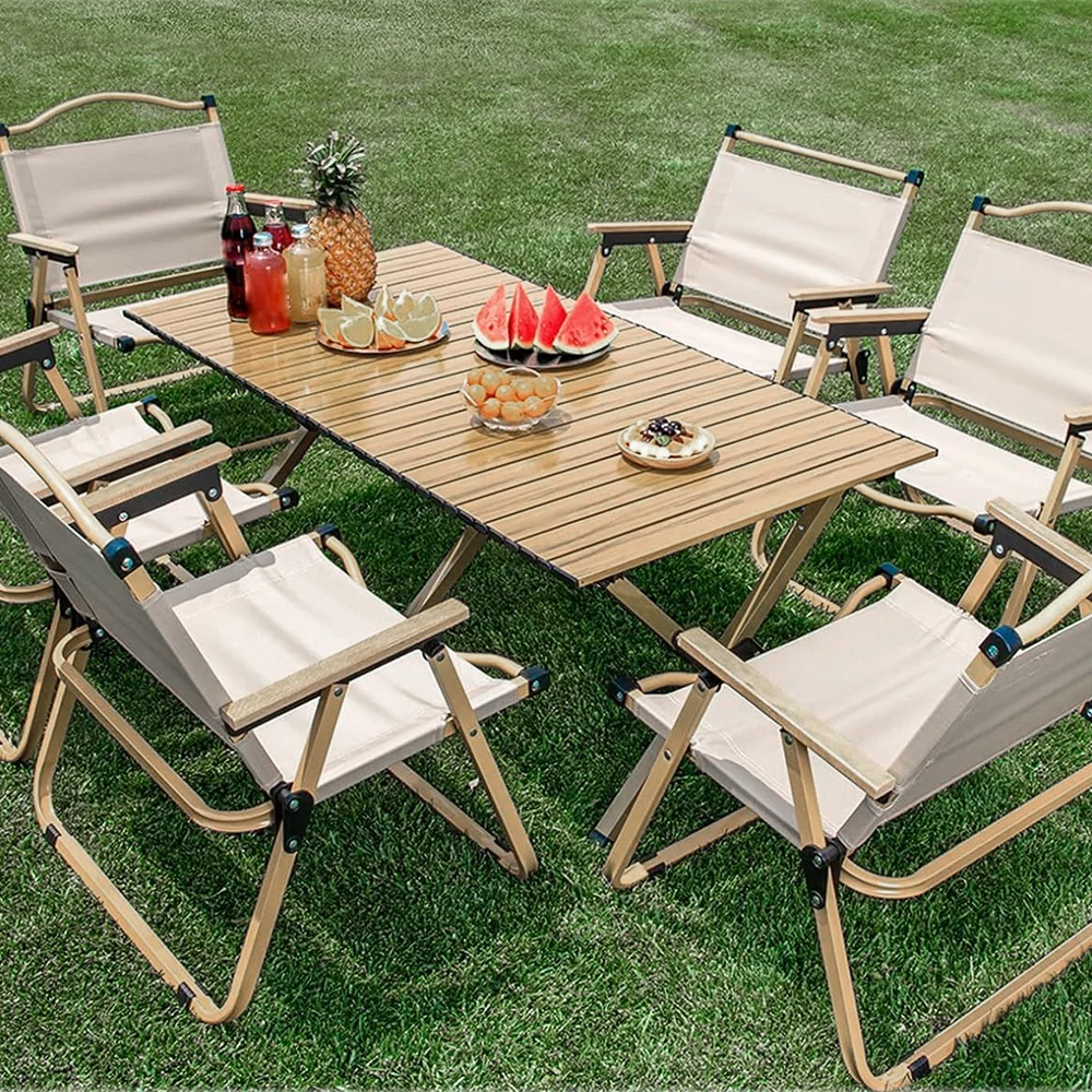 Folding table 60x60x41cm/88x60x41cm/118x60x41cm Outdoor Portable camping Coffe Tables Egg Roll Table Versatile Picnic Table - Image 2