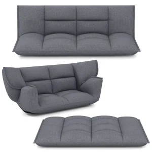 GOFLAME Floor Sofa Chair Convertible Lazy Couch w/Adjustable Backrest