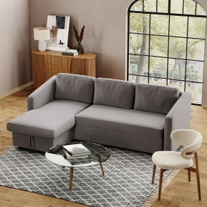 【Breeins】Livingroom Corner Sofa Bed 3 Seater Sofa with Storage Home Decoration