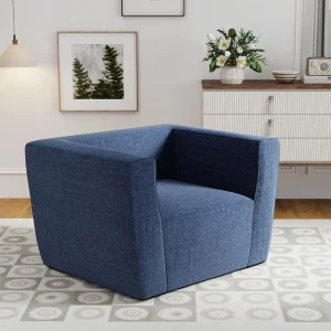 Inflatable Sofa, Portable Blow Couch Armchair with Detachable Cover, Wide Armrests amp Spacious Seat, Single Air Sofa Chair