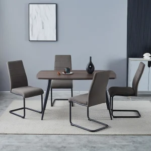 Collection of 2/4/6 Cantilever Dining Chairs - Contemporary Upholstered Kitchen Seating Featuring Cushioned Seats And Durable